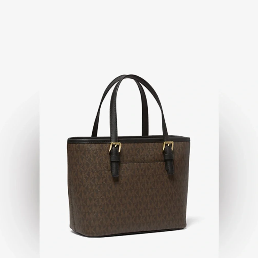 NWT Michael Kors Jet Set Travel Extra-Small Logo Top-Zip Tote Bag - Picture 2 of 7
